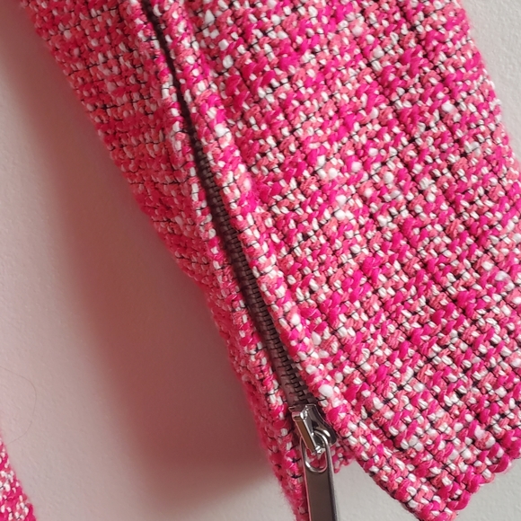 Pink Zara structured 82% Cotton, great quality coat, pink colour tweed, M - Picture 6 of 10